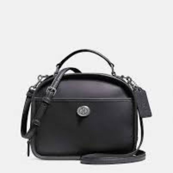 Coach Lunch Pail shoulder  navy  bag - Picture 1 of 9
